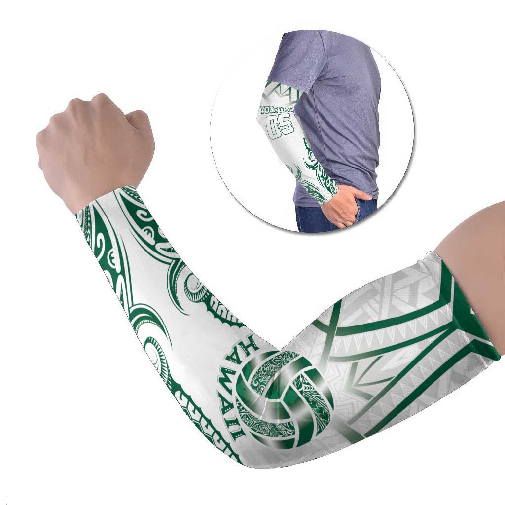 Custom Hawaii Volleyball Arm Sleeves Polynesian Pattern LT05 Set of 2 Teal - Polynesian Pride