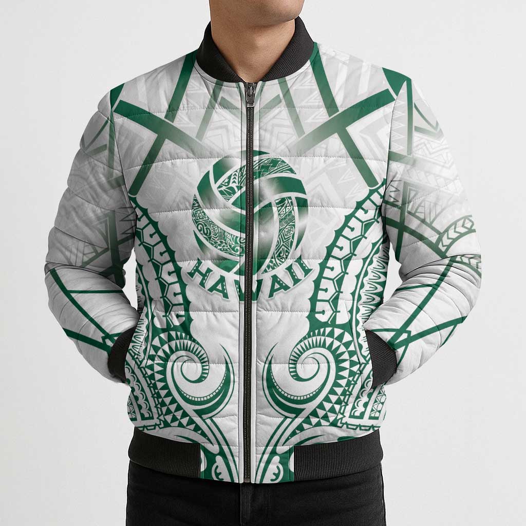 Custom Hawaii Volleyball Bomber Puffer Jacket Polynesian Pattern LT05 - Polynesian Pride