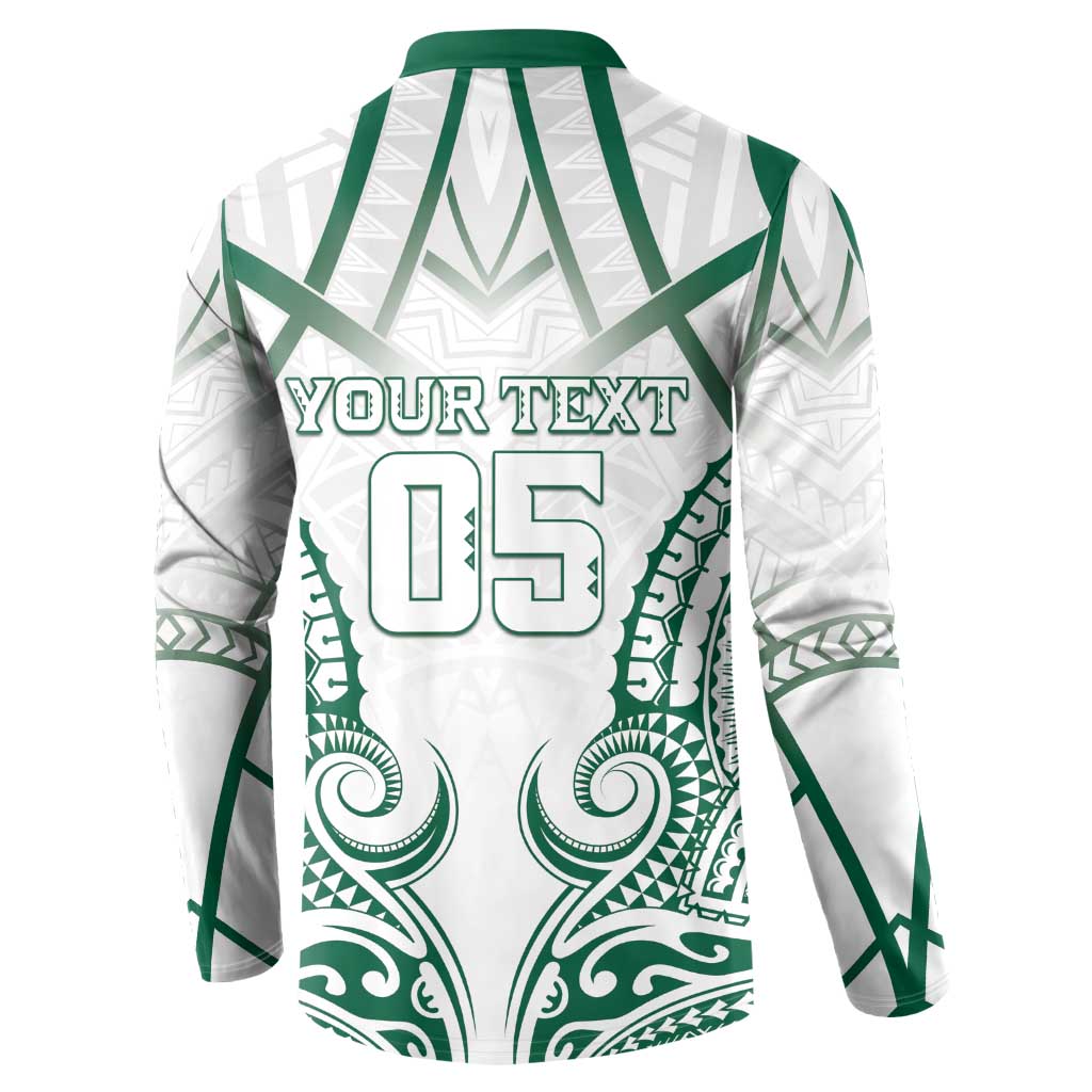 Custom Hawaii Volleyball Button Sweatshirt Polynesian Pattern LT05 - Polynesian Pride