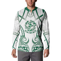 Custom Hawaii Volleyball Button Sweatshirt Polynesian Pattern LT05 - Polynesian Pride