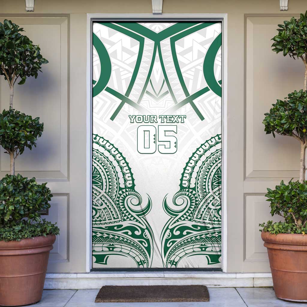 Custom Hawaii Volleyball Door Cover Polynesian Pattern LT05 Teal - Polynesian Pride