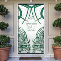 Custom Hawaii Volleyball Door Cover Polynesian Pattern LT05 Teal - Polynesian Pride