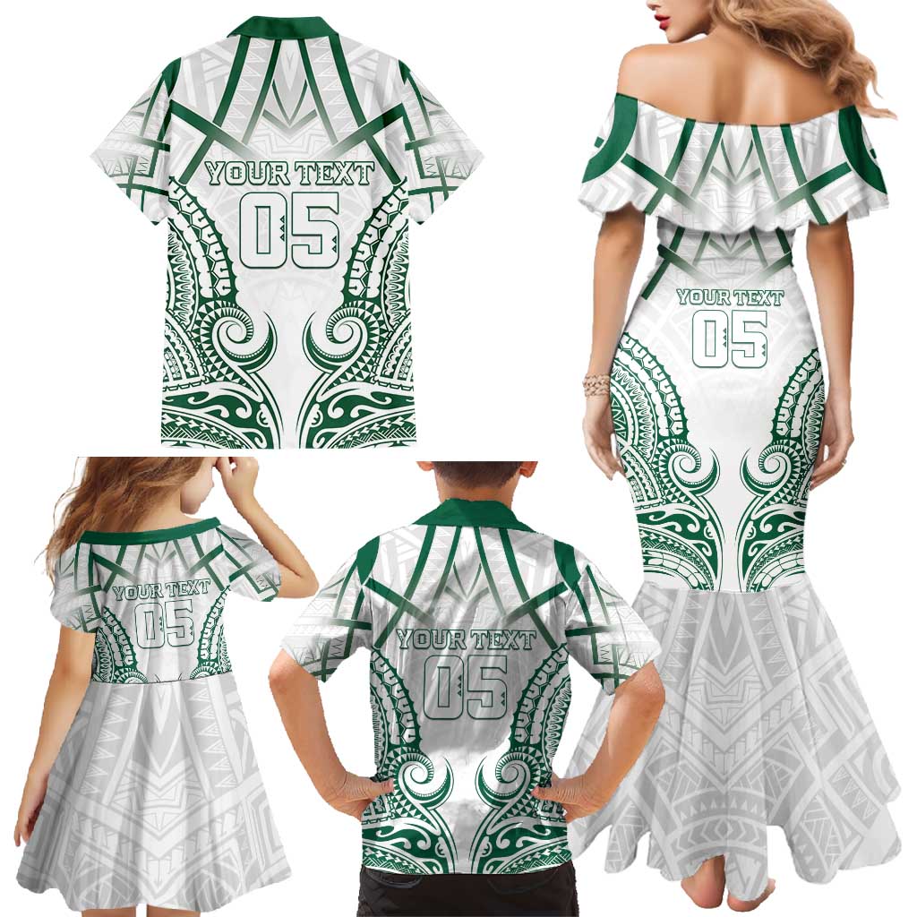 Custom Hawaii Volleyball Family Matching Mermaid Dress and Hawaiian Shirt Polynesian Pattern - Polynesian Pride