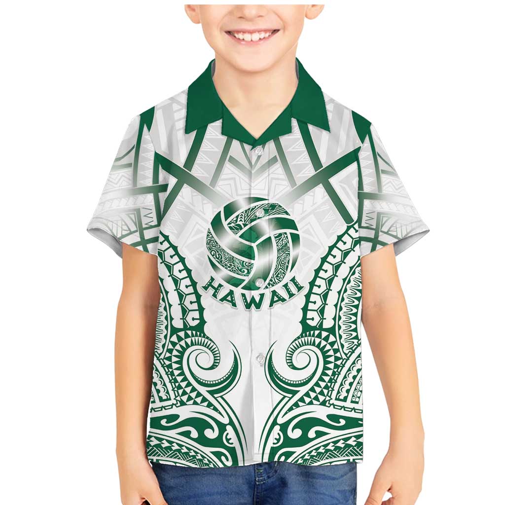 Custom Hawaii Volleyball Family Matching Mermaid Dress and Hawaiian Shirt Polynesian Pattern - Polynesian Pride