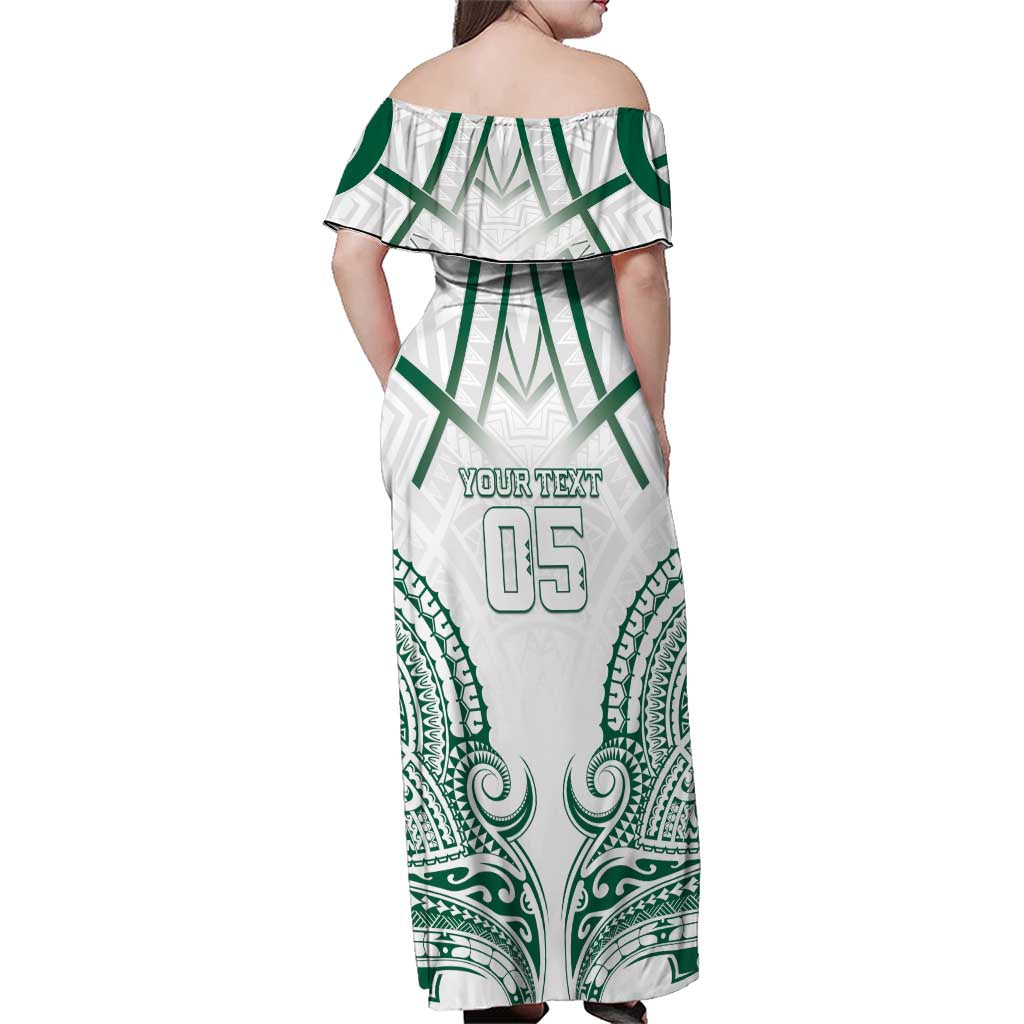 Custom Hawaii Volleyball Family Matching Off Shoulder Maxi Dress and Hawaiian Shirt Polynesian Pattern - Polynesian Pride