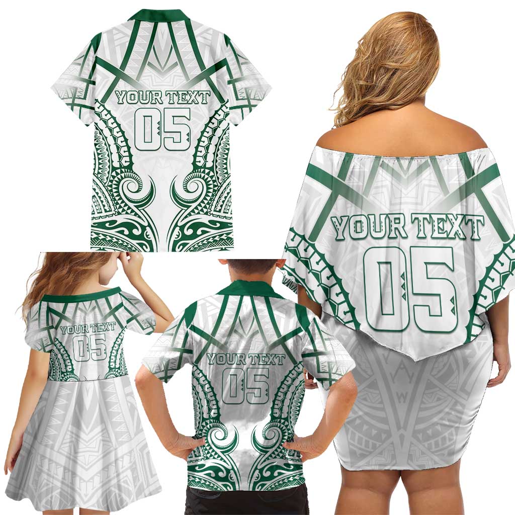 Custom Hawaii Volleyball Family Matching Off Shoulder Short Dress and Hawaiian Shirt Polynesian Pattern - Polynesian Pride