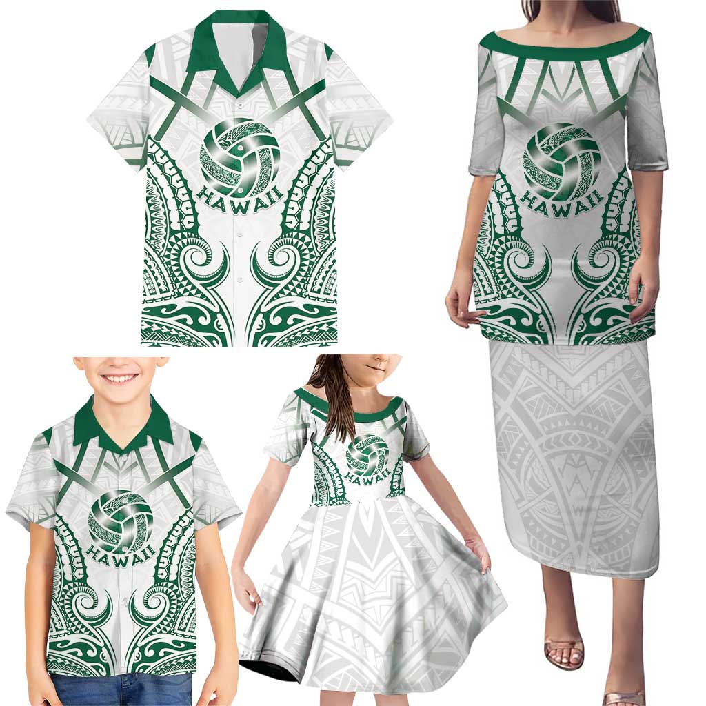 Custom Hawaii Volleyball Family Matching Puletasi and Hawaiian Shirt Polynesian Pattern LT05 - Polynesian Pride