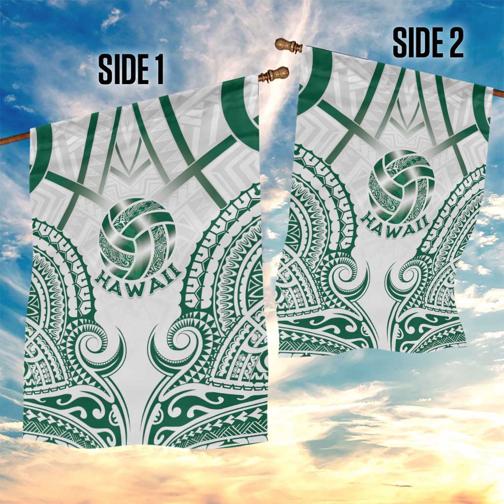 Hawaii Volleyball Garden Flag Polynesian Pattern - Polynesian Pride