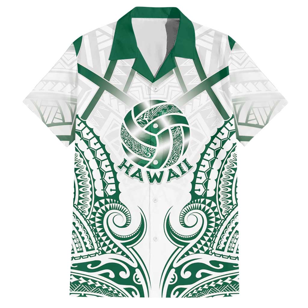 Custom Hawaii Volleyball Hawaiian Shirt Polynesian Pattern LT05 Teal - Polynesian Pride
