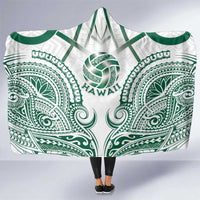 Hawaii Volleyball Hooded Blanket Polynesian Pattern LT05 One Size Teal - Polynesian Pride