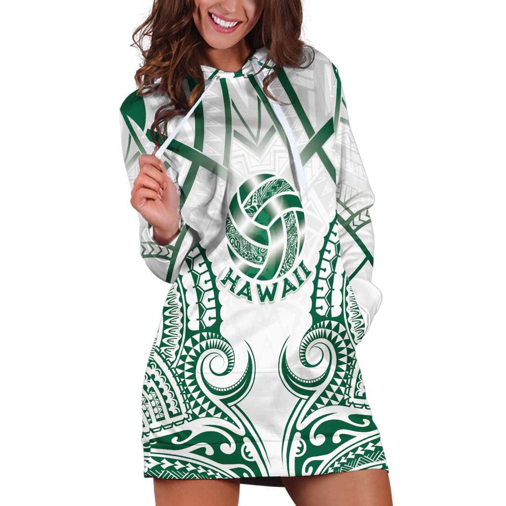 Custom Hawaii Volleyball Hoodie Dress Polynesian Pattern - Polynesian Pride