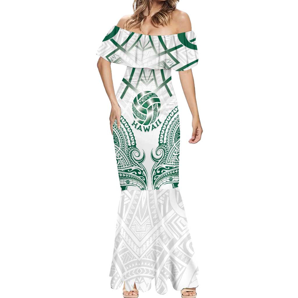Custom Hawaii Volleyball Mermaid Dress Polynesian Pattern - Polynesian Pride