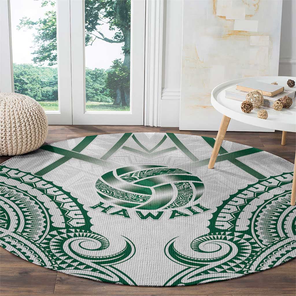 Hawaii Volleyball Round Carpet Polynesian Pattern - Polynesian Pride