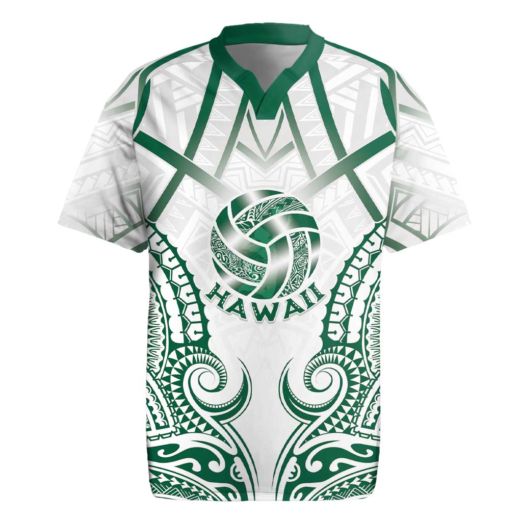 Custom Hawaii Volleyball Rugby Jersey Polynesian Pattern LT05 Teal - Polynesian Pride