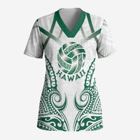Custom Hawaii Volleyball Scrub Top Polynesian Pattern LT05 Adult Teal - Polynesian Pride