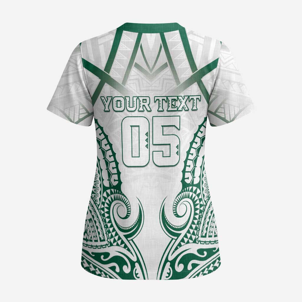 Custom Hawaii Volleyball Scrub Top Polynesian Pattern LT05 - Polynesian Pride