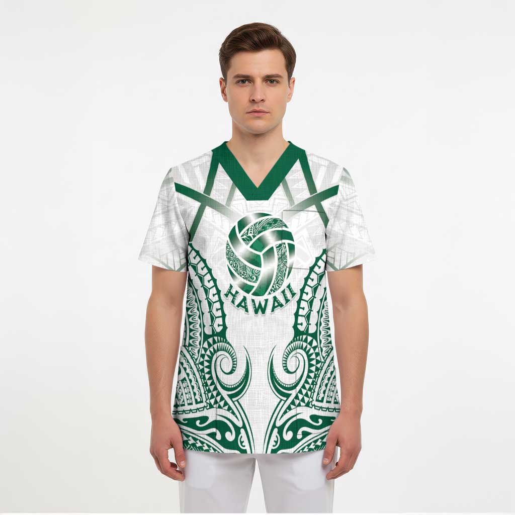 Custom Hawaii Volleyball Scrub Top Polynesian Pattern LT05 - Polynesian Pride