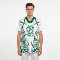 Custom Hawaii Volleyball Scrub Top Polynesian Pattern LT05 - Polynesian Pride