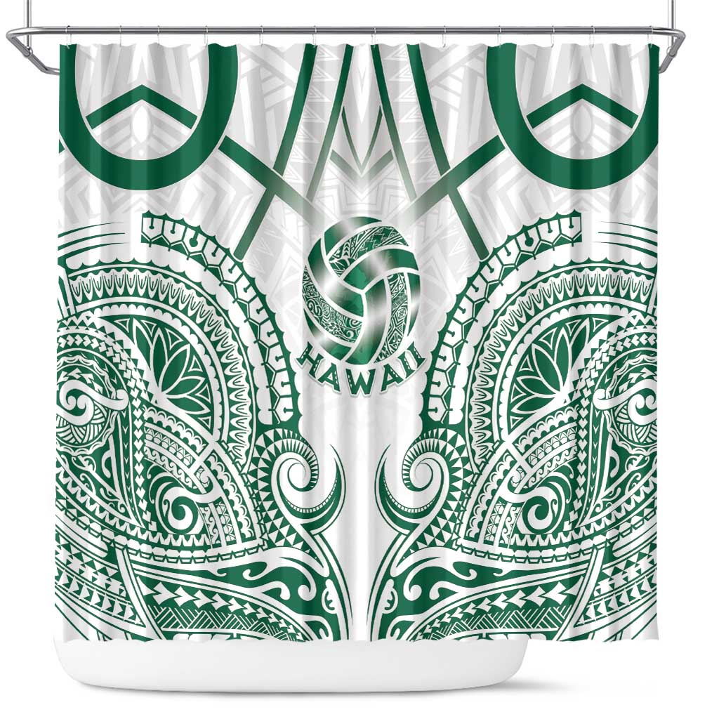 Hawaii Volleyball Shower Curtain Polynesian Pattern - Polynesian Pride