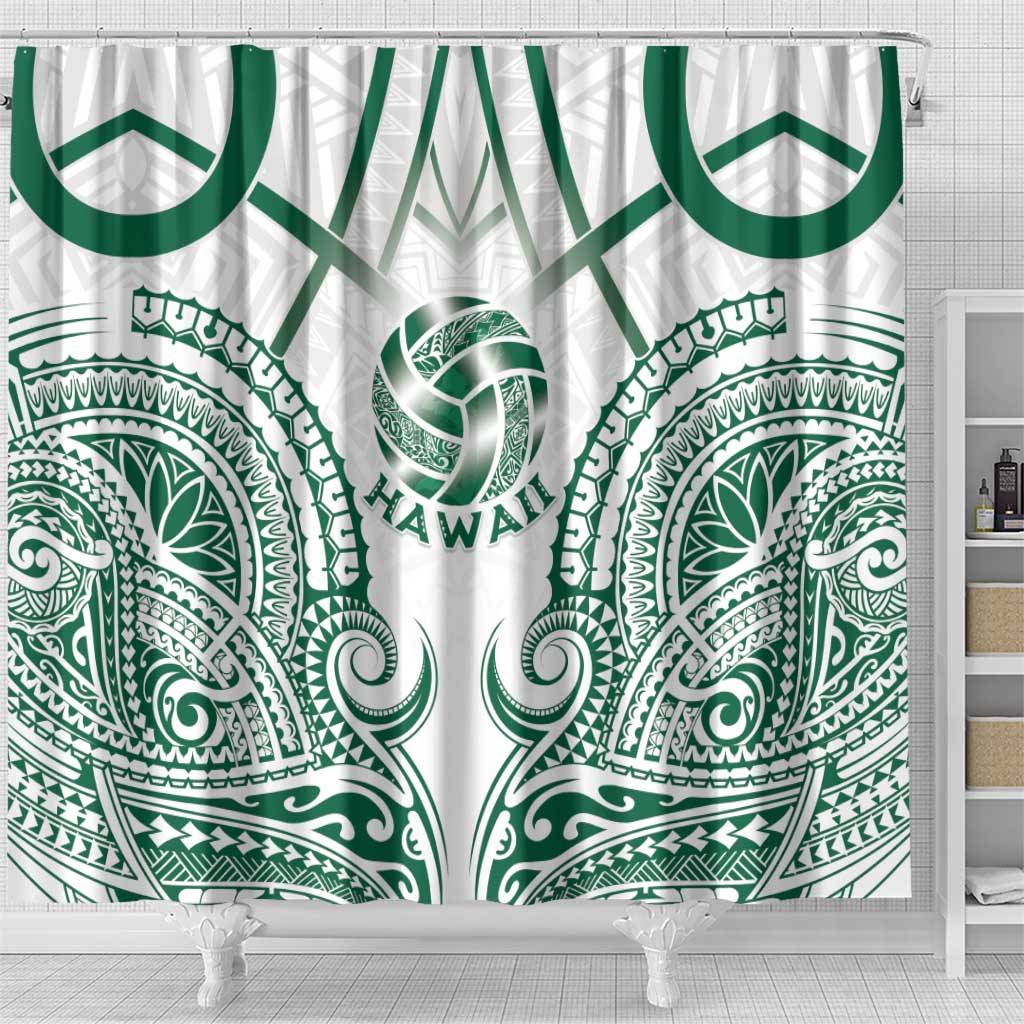 Hawaii Volleyball Shower Curtain Polynesian Pattern - Polynesian Pride