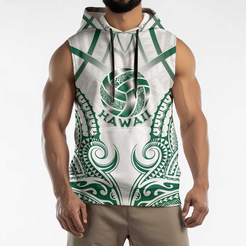 Custom Hawaii Volleyball Sleeveless Hoodie Polynesian Pattern LT05 - Polynesian Pride