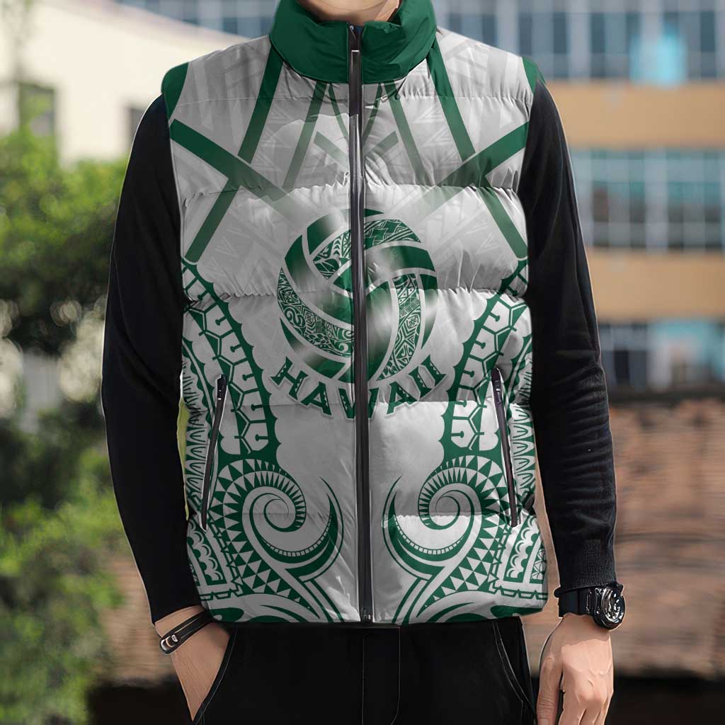 Custom Hawaii Volleyball Sleeveless Puffer Jacket Polynesian Pattern LT05 - Polynesian Pride