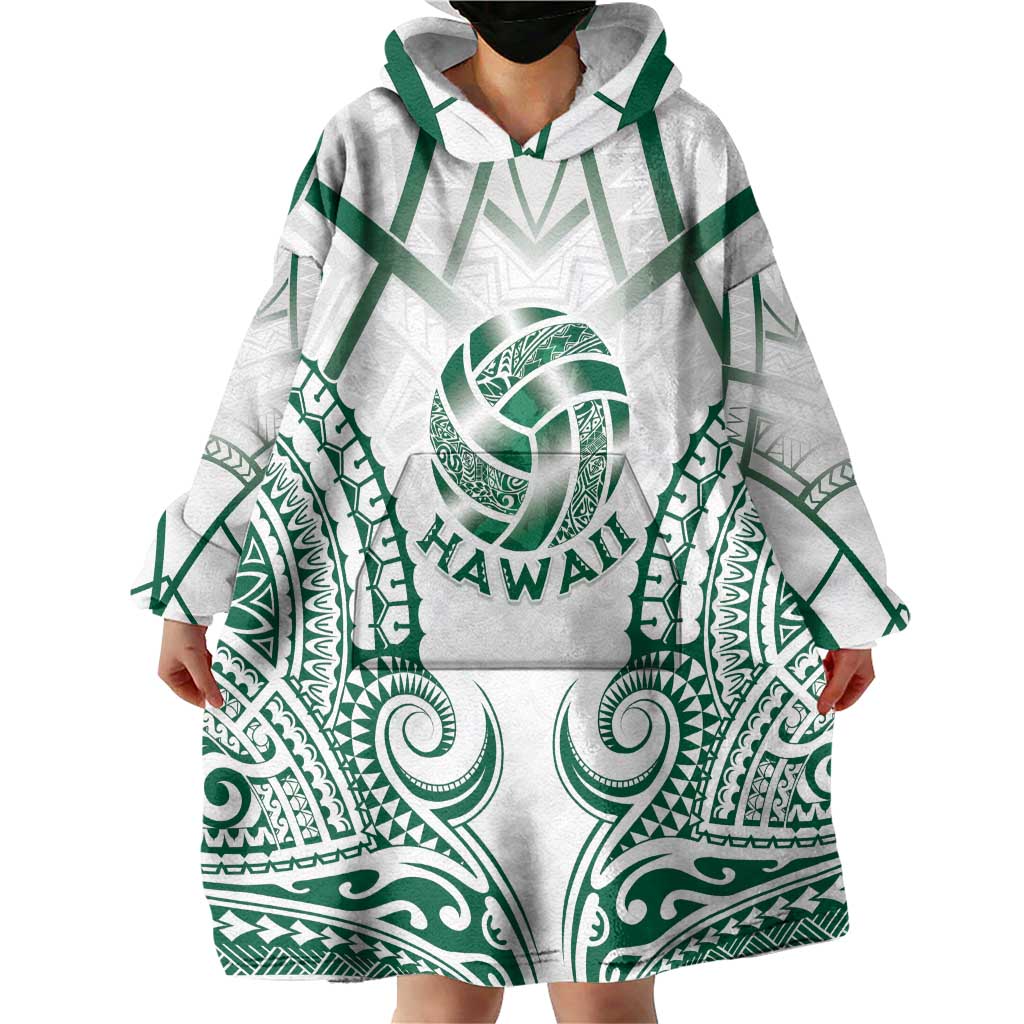 Custom Hawaii Volleyball Wearable Blanket Hoodie Polynesian Pattern LT05 - Polynesian Pride