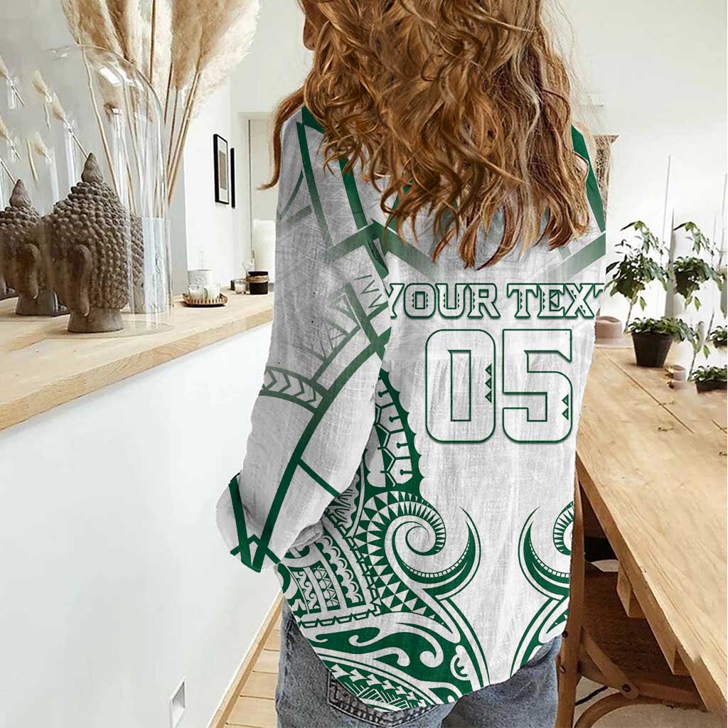 Custom Hawaii Volleyball Women Casual Shirt Polynesian Pattern - Polynesian Pride