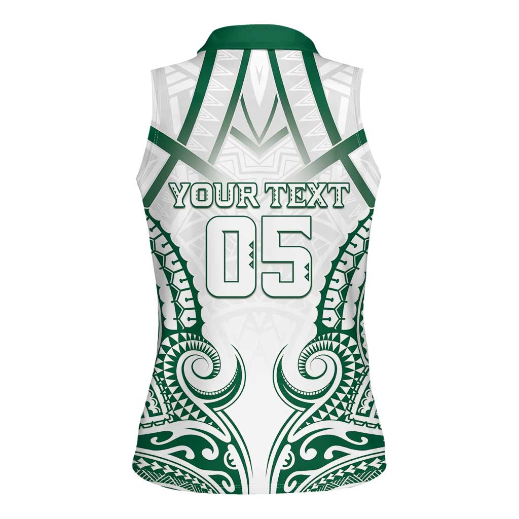 Custom Hawaii Volleyball Women Sleeveless Polo Shirt Polynesian Pattern LT05 - Polynesian Pride