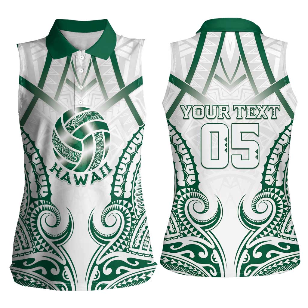 Custom Hawaii Volleyball Women Sleeveless Polo Shirt Polynesian Pattern LT05 - Polynesian Pride