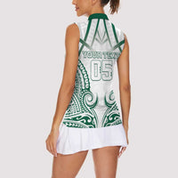 Custom Hawaii Volleyball Women Sleeveless Polo Shirt Polynesian Pattern LT05 - Polynesian Pride