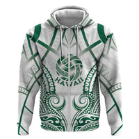 Custom Hawaii Volleyball Zip Hoodie Polynesian Pattern LT05 Zip Hoodie Teal - Polynesian Pride