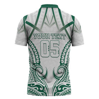 Custom Hawaii Volleyball Zipper Polo Shirt Polynesian Pattern - Polynesian Pride