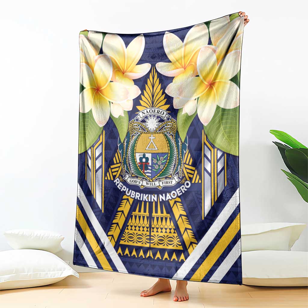 Nauru Independence Day Blanket Coat Of Arms With Plumeria - Polynesian Pride
