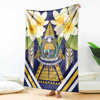 Nauru Independence Day Blanket Coat Of Arms With Plumeria - Polynesian Pride