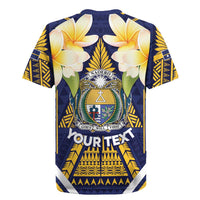 Personalised Nauru Independence Day Rugby Jersey Coat Of Arms With Plumeria LT05 - Polynesian Pride
