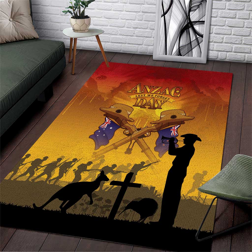 ANZAC Day Area Rug Australia And New Zealand Slouch Hats