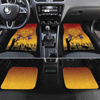 ANZAC Day Car Mats Australia And New Zealand Slouch Hats LT05 Set 4pcs Yellow - Polynesian Pride