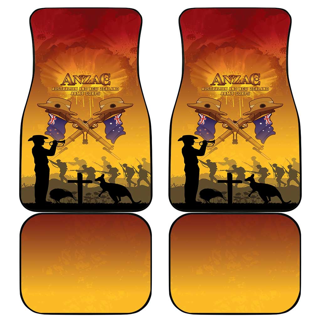 ANZAC Day Car Mats Australia And New Zealand Slouch Hats LT05 - Polynesian Pride