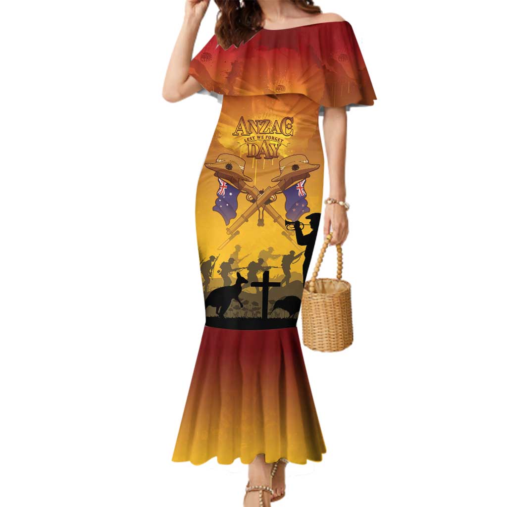 ANZAC Day Family Matching Mermaid Dress and Hawaiian Shirt Australia And New Zealand Slouch Hats