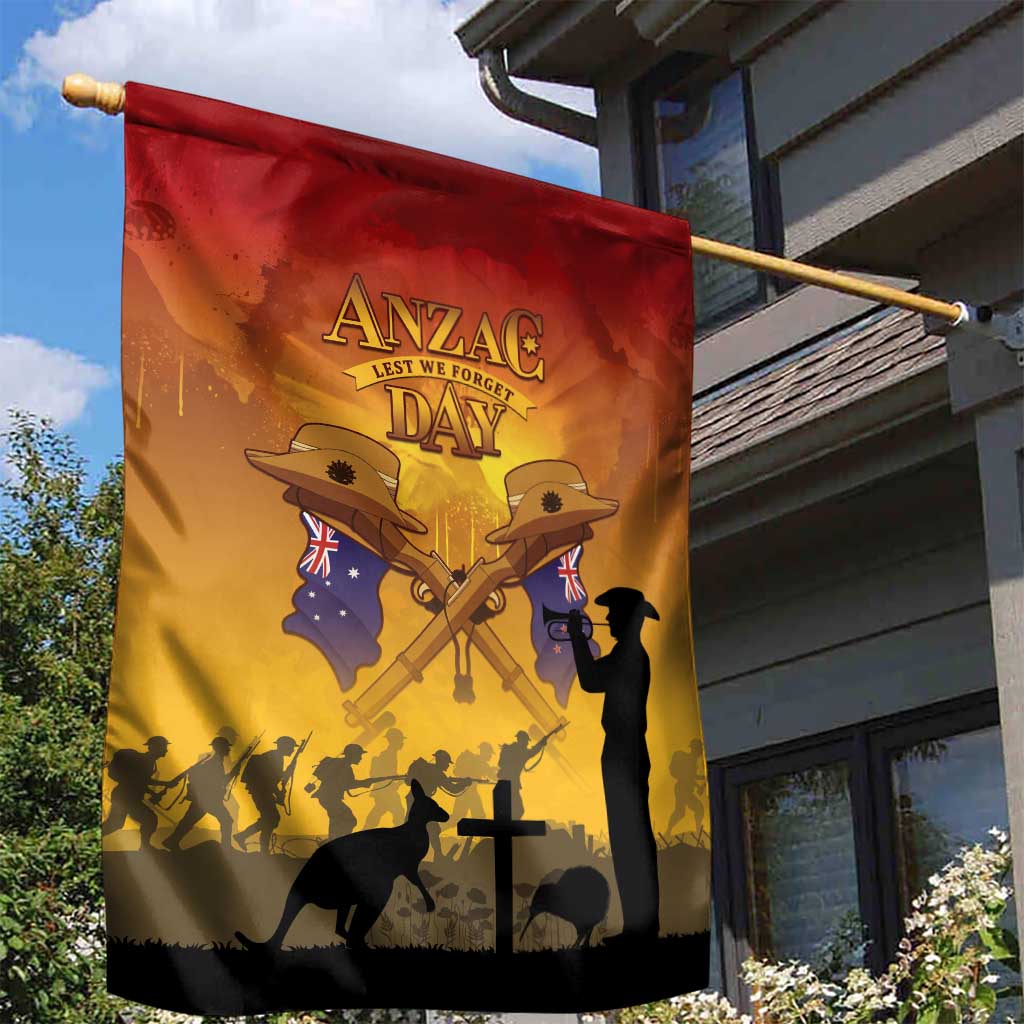 ANZAC Day Garden Flag Australia And New Zealand Slouch Hats LT05 - Polynesian Pride