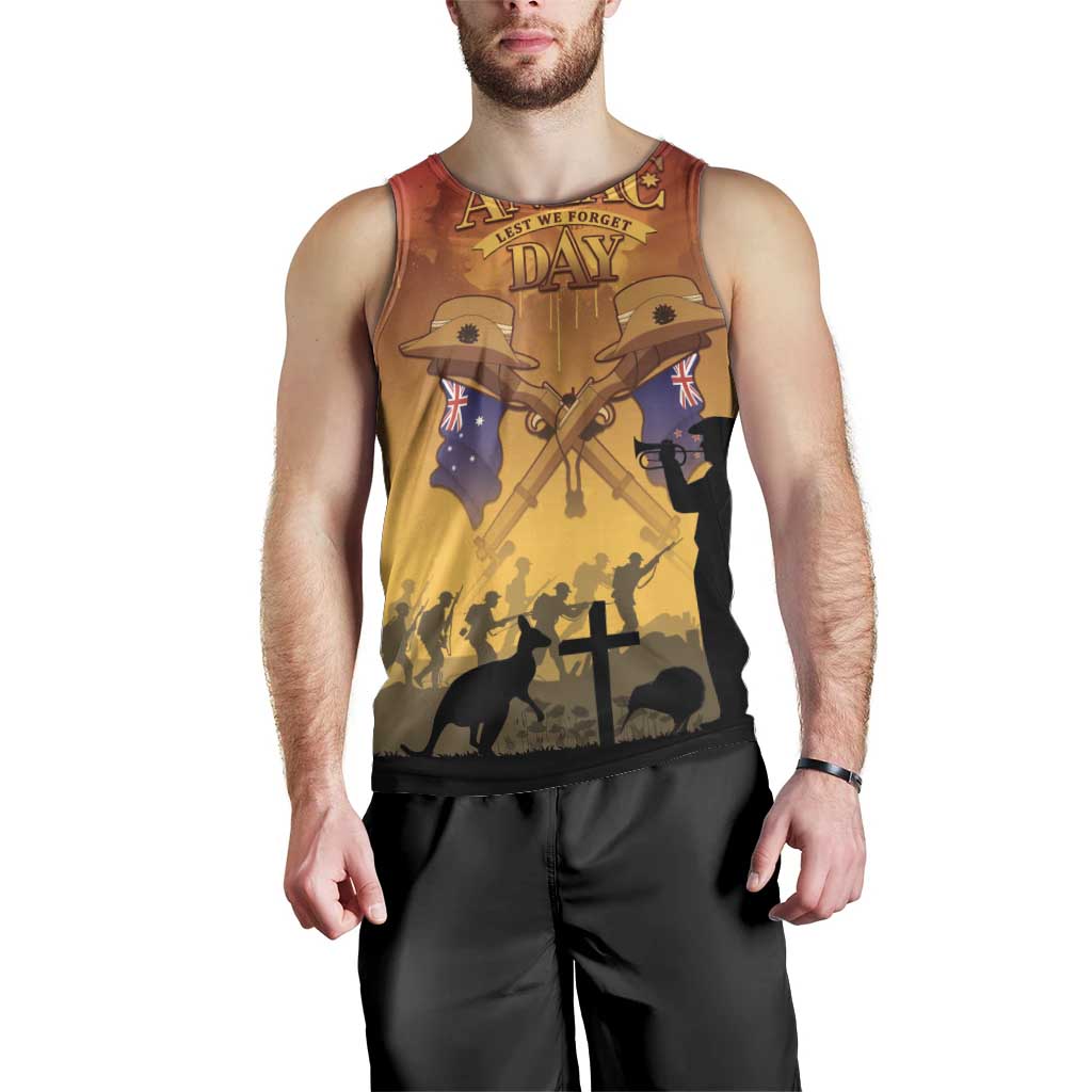 ANZAC Day Men Tank Top Australia And New Zealand Slouch Hats LT05 - Polynesian Pride