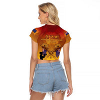 ANZAC Day Raglan Cropped T Shirt Australia And New Zealand Slouch Hats LT05 - Polynesian Pride