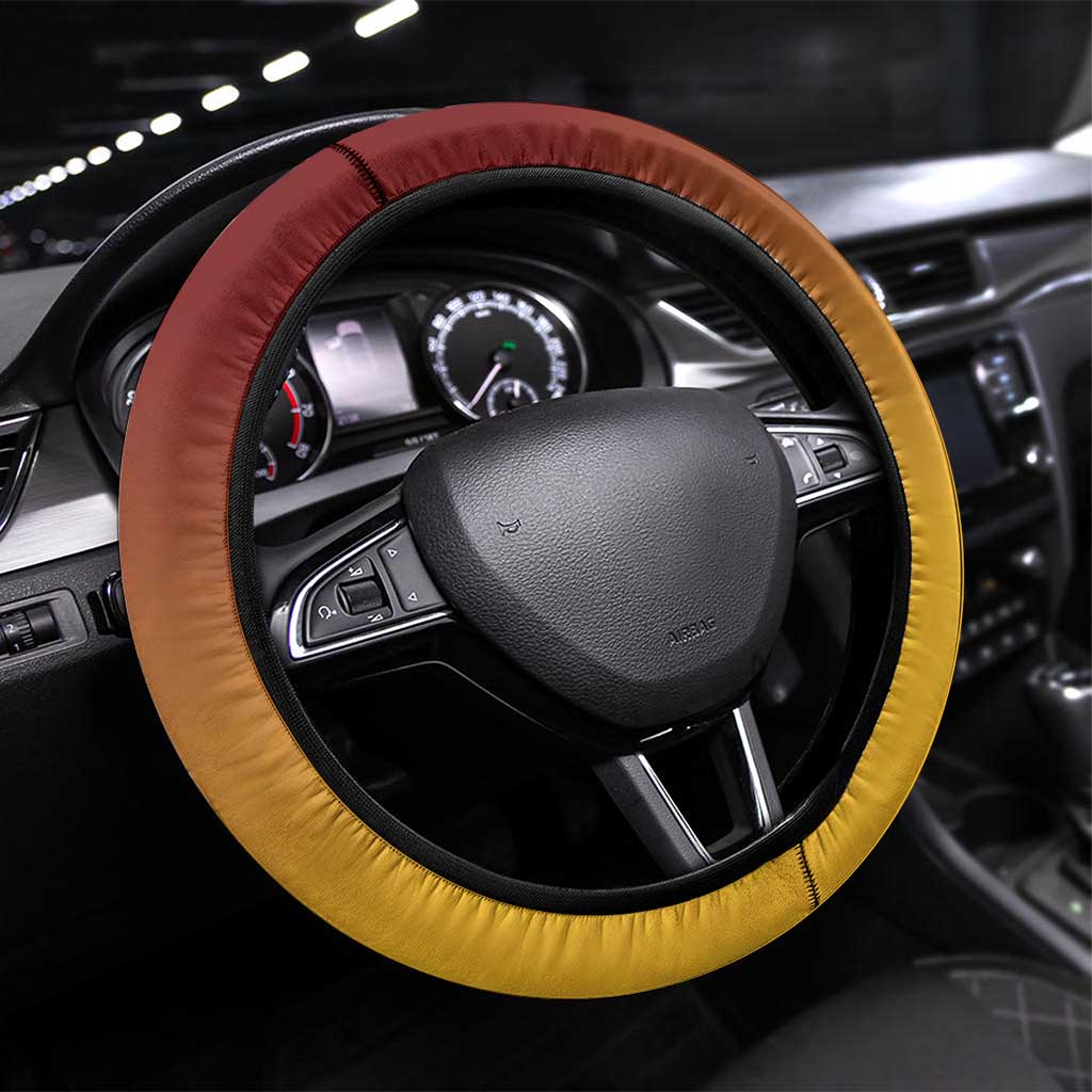 ANZAC Day Steering Wheel Cover Australia And New Zealand Slouch Hats LT05 Universal Fit Yellow - Polynesian Pride