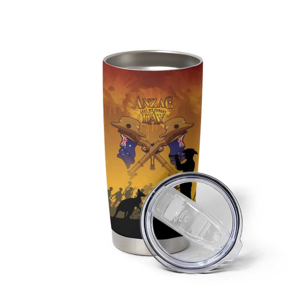 ANZAC Day Tumbler Cup Australia And New Zealand Slouch Hats LT05 - Polynesian Pride