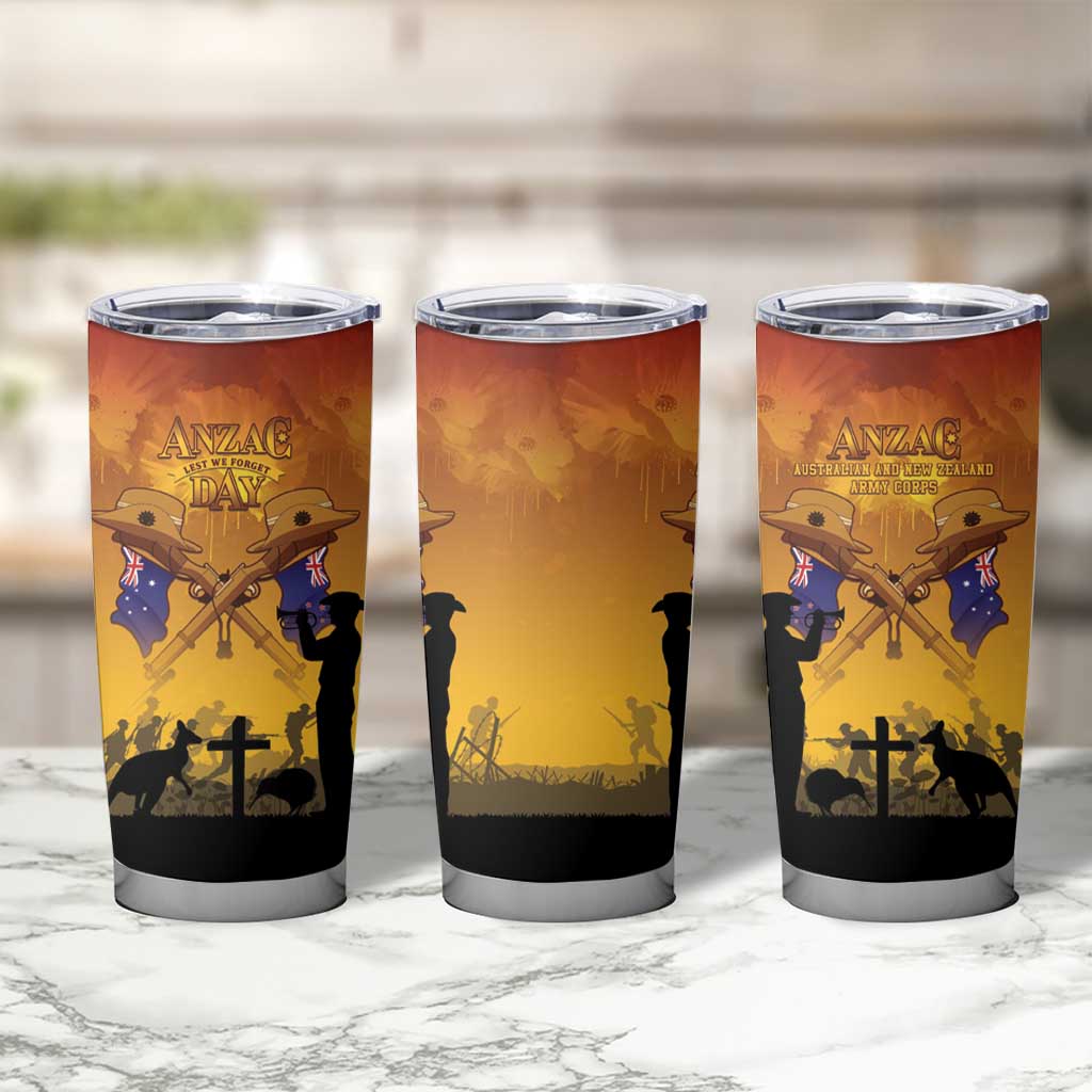ANZAC Day Tumbler Cup Australia And New Zealand Slouch Hats LT05 - Polynesian Pride