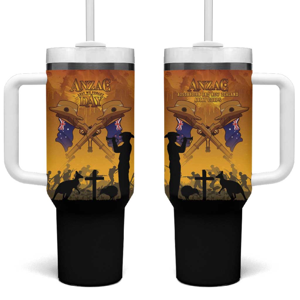 ANZAC Day Tumbler With Handle Australia And New Zealand Slouch Hats