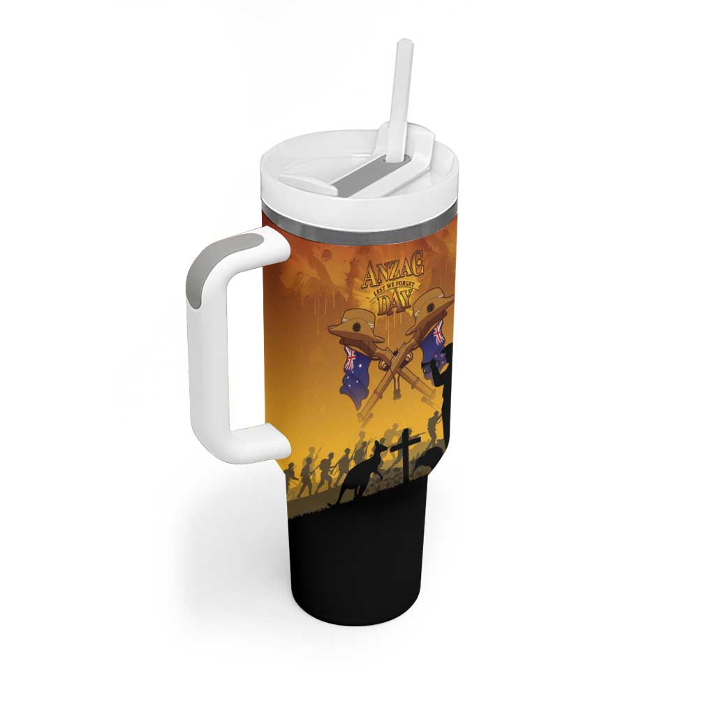 ANZAC Day Tumbler With Handle Australia And New Zealand Slouch Hats LT05 - Polynesian Pride