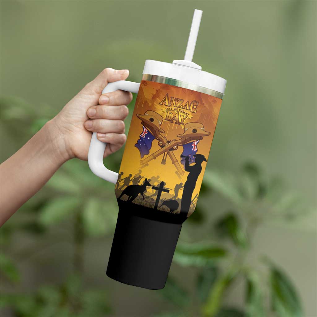 ANZAC Day Tumbler With Handle Australia And New Zealand Slouch Hats LT05 - Polynesian Pride