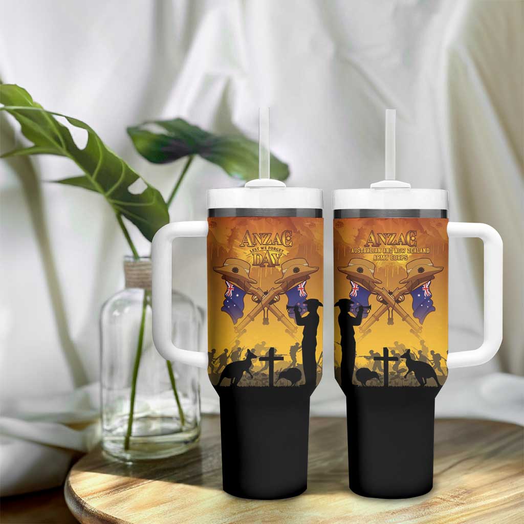 ANZAC Day Tumbler With Handle Australia And New Zealand Slouch Hats LT05 - Polynesian Pride